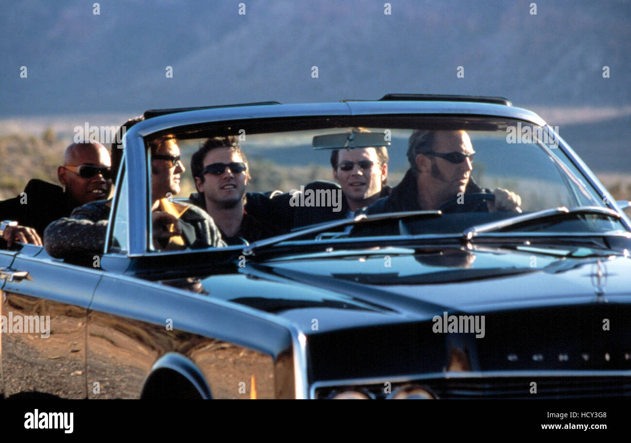 3000 MILES TO GRACELAND, , Kurt Russell, Kevin Costner, Bokeem Woodbine, David Arquette, Christian Slater, 2001. Stock Photo