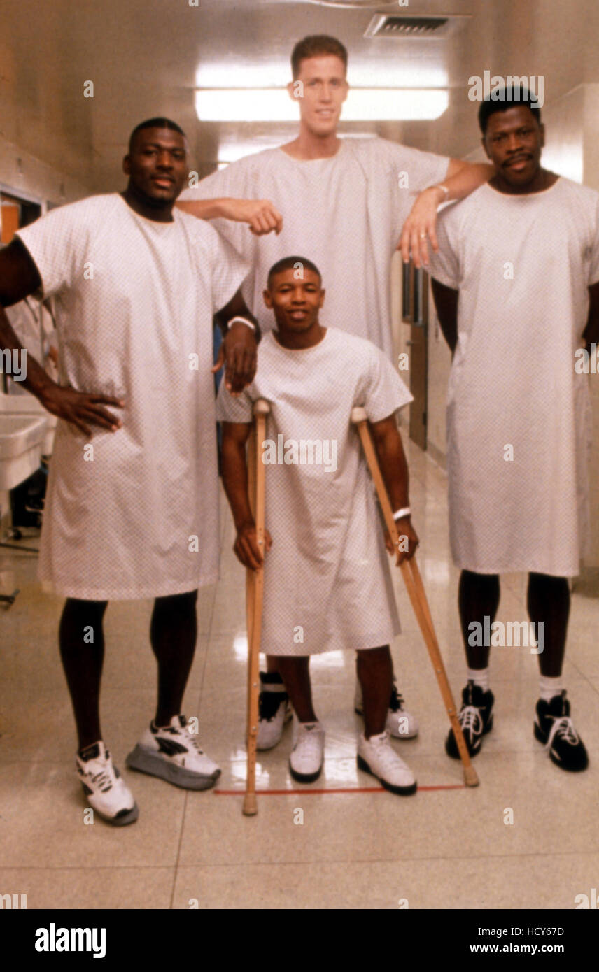 SPACE JAM, Larry Johnson, Shawn Bradley, Patrick Ewing, Muggsey Bogues