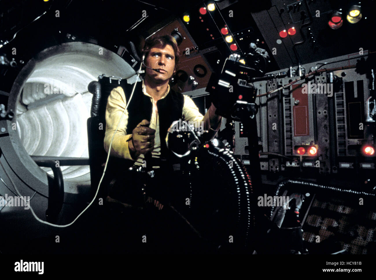 STAR WARS, (aka STAR WARS: EPISODE IV - A NEW HOPE), Harrison Ford, 1977. Stock Photo