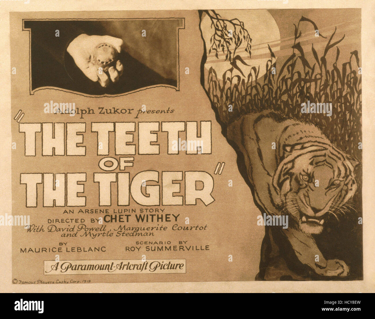THE TEETH OF THE TIGER, US poster, 1919 Stock Photo Alamy