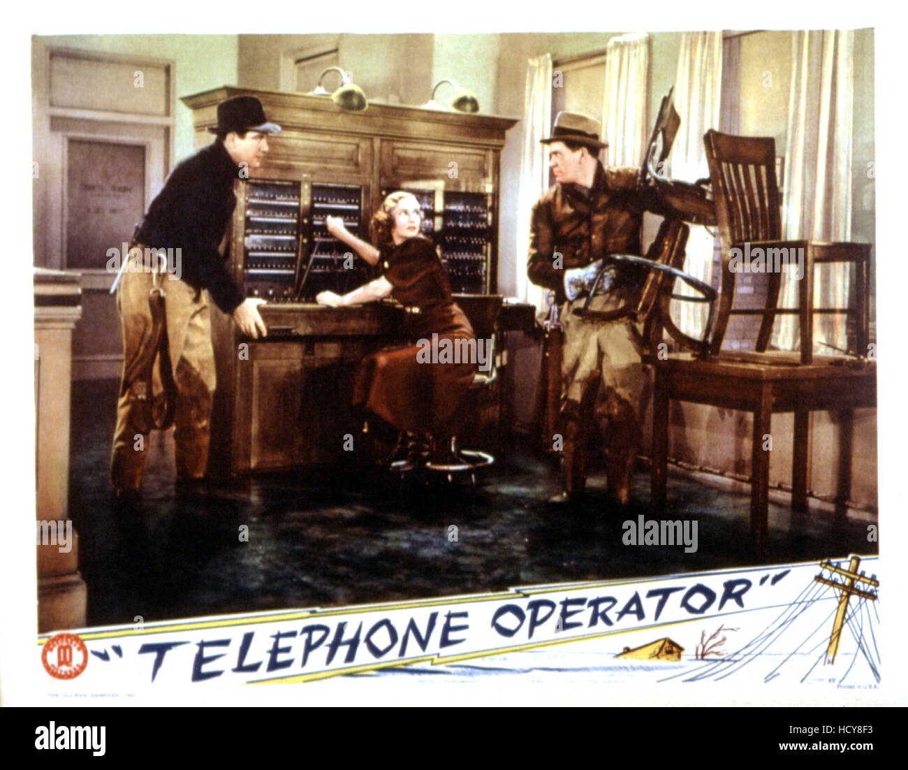 TELEPHONE OPERATOR, left Grant Withers, center Judith Allen on
