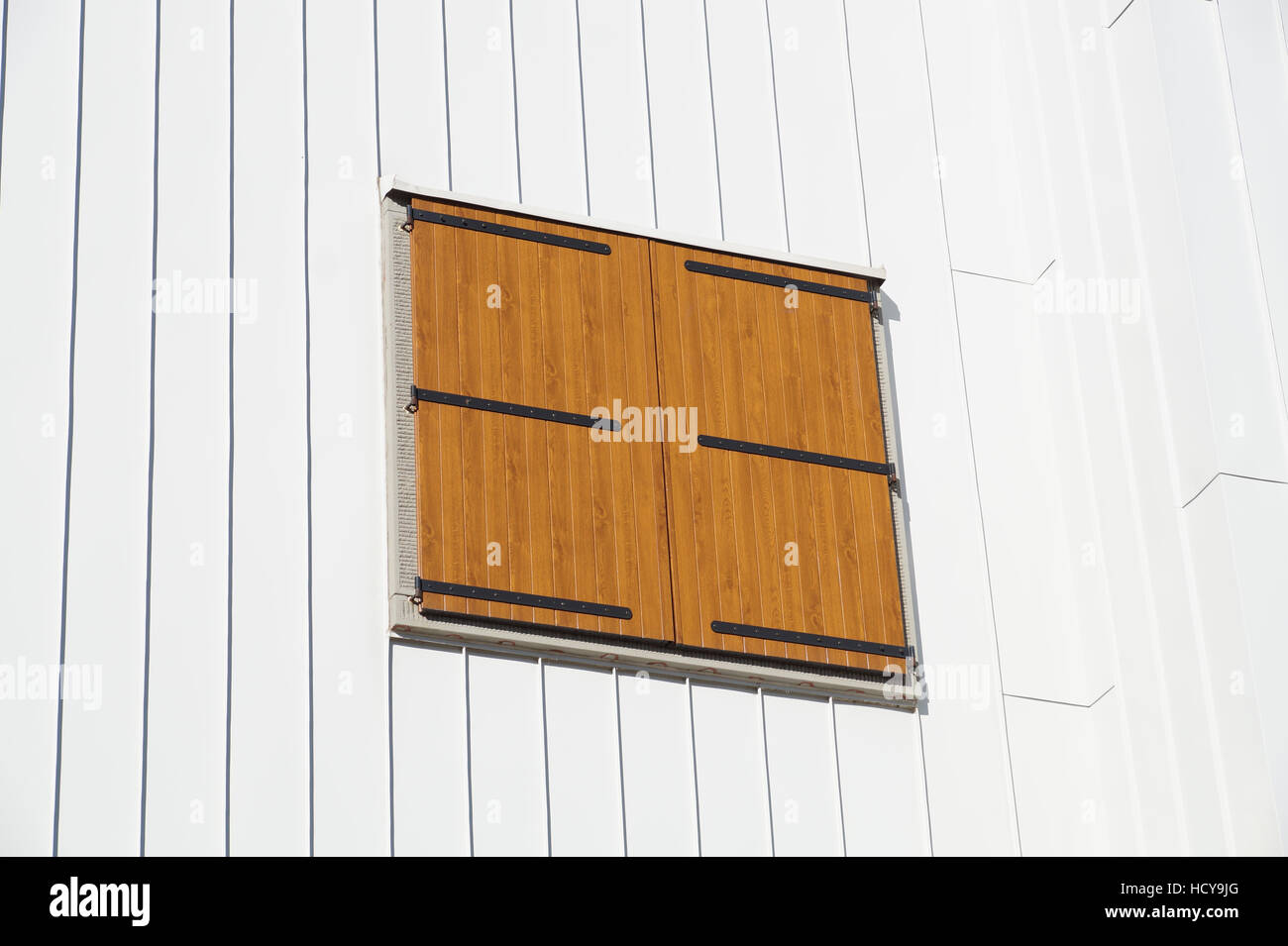 Old window.wood color white background. Rustic style. Stock Photo