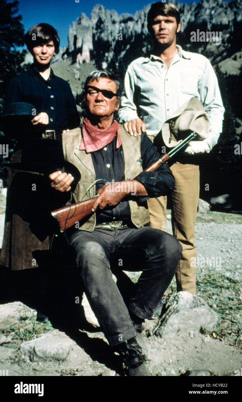 TRUE GRIT, Kim Darby, John Wayne, Glen Campbell, 1969 Stock Photo Alamy