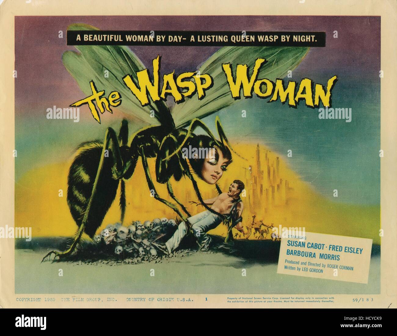 The Wasp Woman OLD MOVIE POSTER Canvas Box/ Photo/ Art Print 