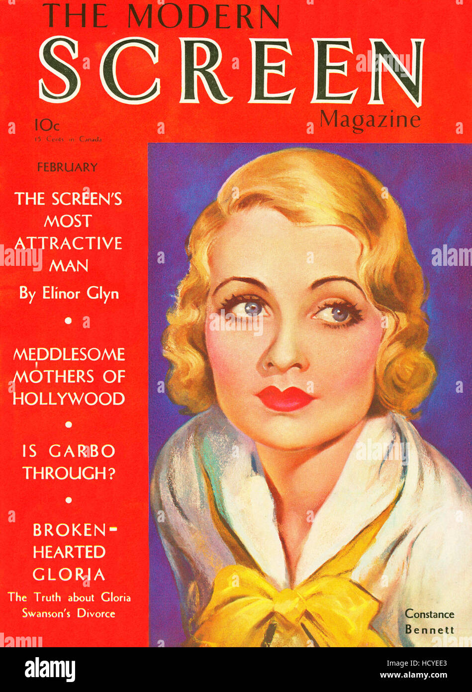 Constance Modern Screen magazine cover, Febuary 1931 Stock