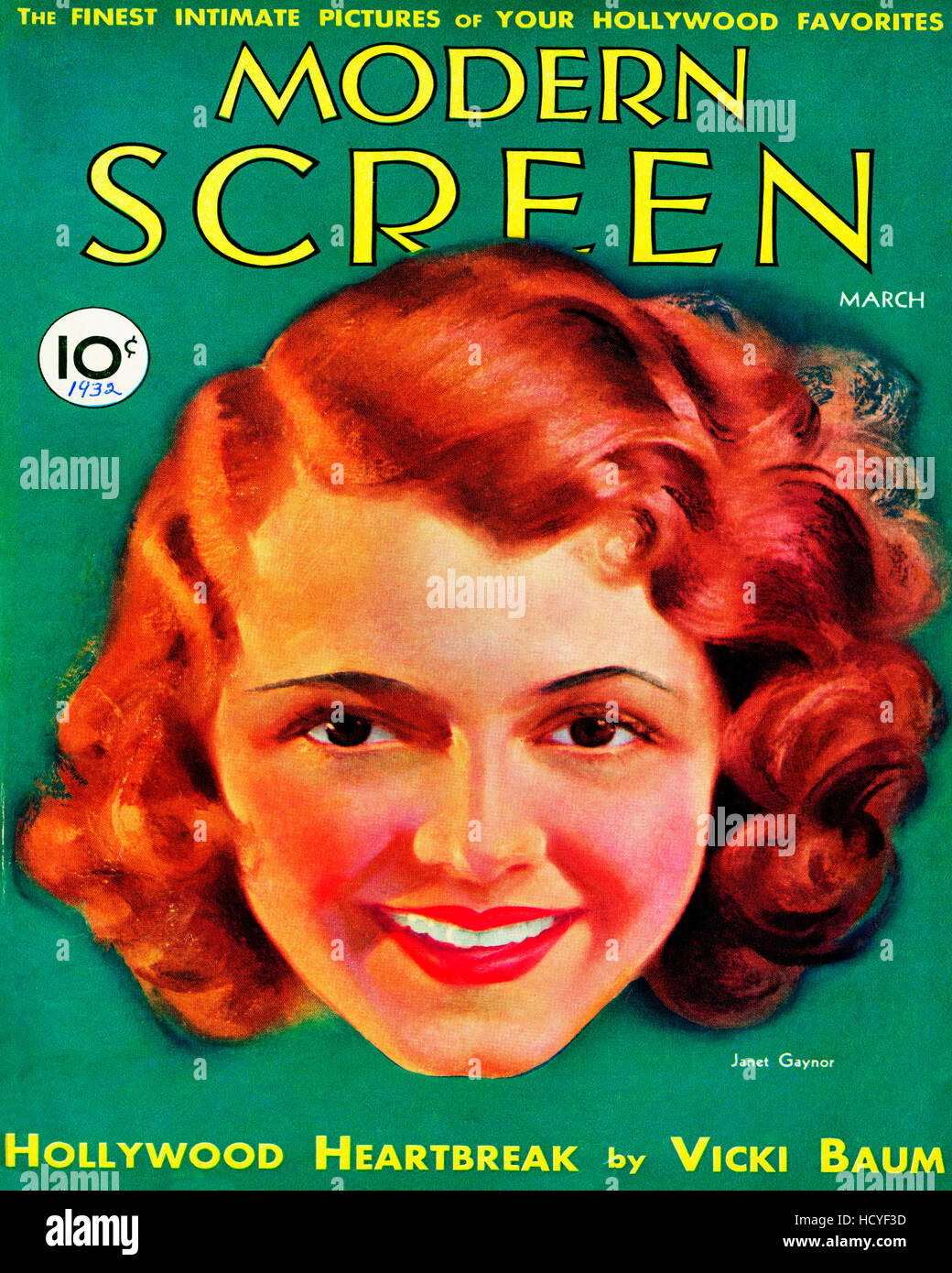 Gaynor, Modern Screen magazine cover, March 1932 Stock Photo Alamy