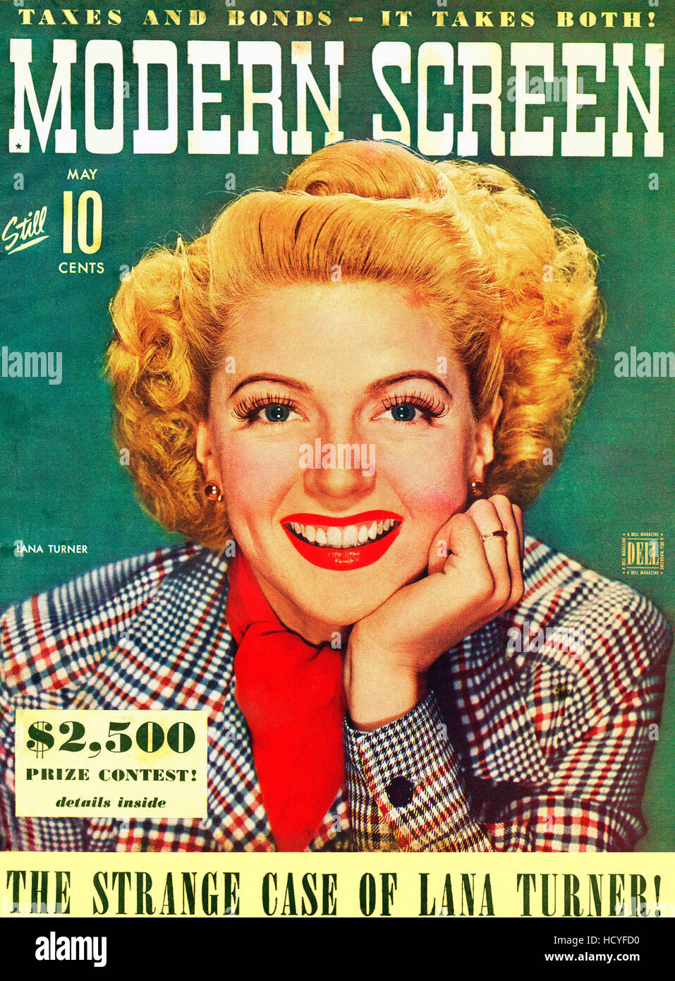 Lana Turner, Modern Screen magazine cover, May 1943 Stock Photo Alamy