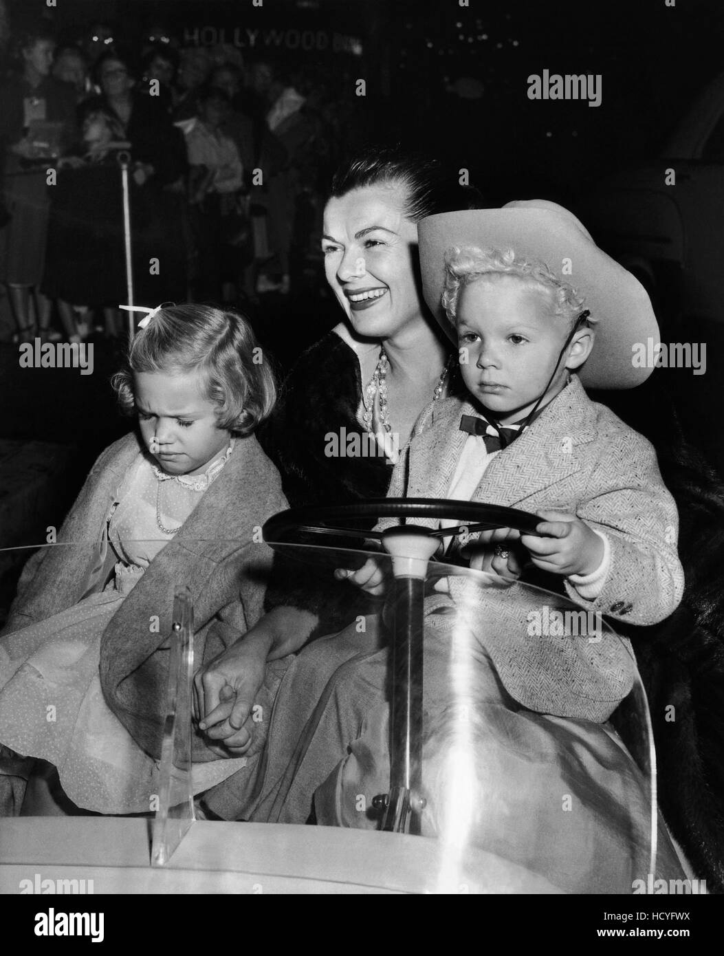 Barbara Hale and two of her three children, Jody Katt (left) and