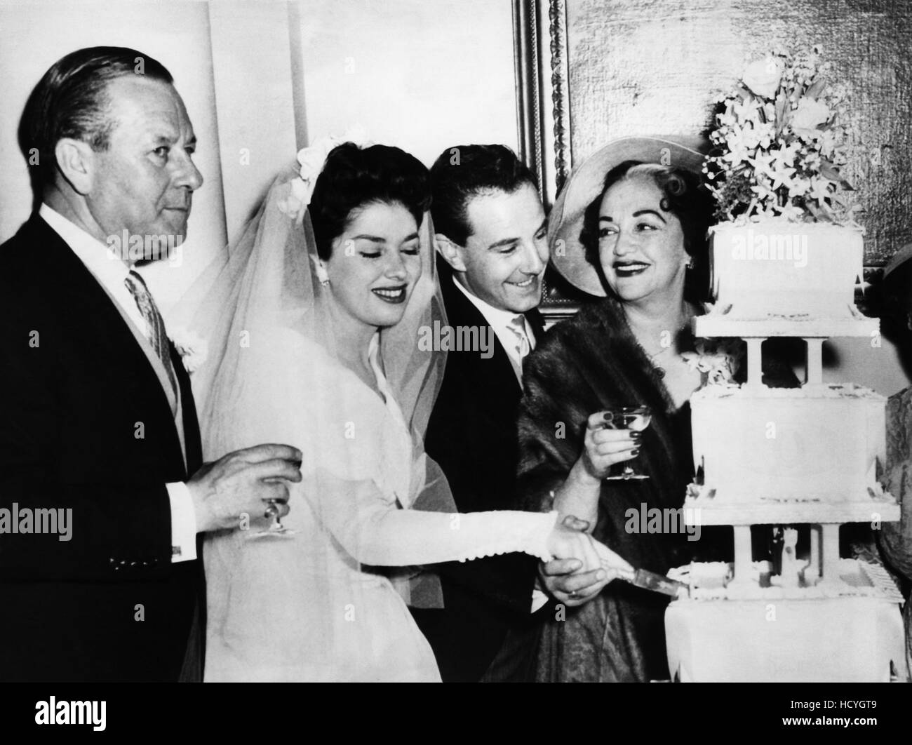 Ben Lyon, Bebe Daniels, at wedding of their daughter, Barbara, to ...