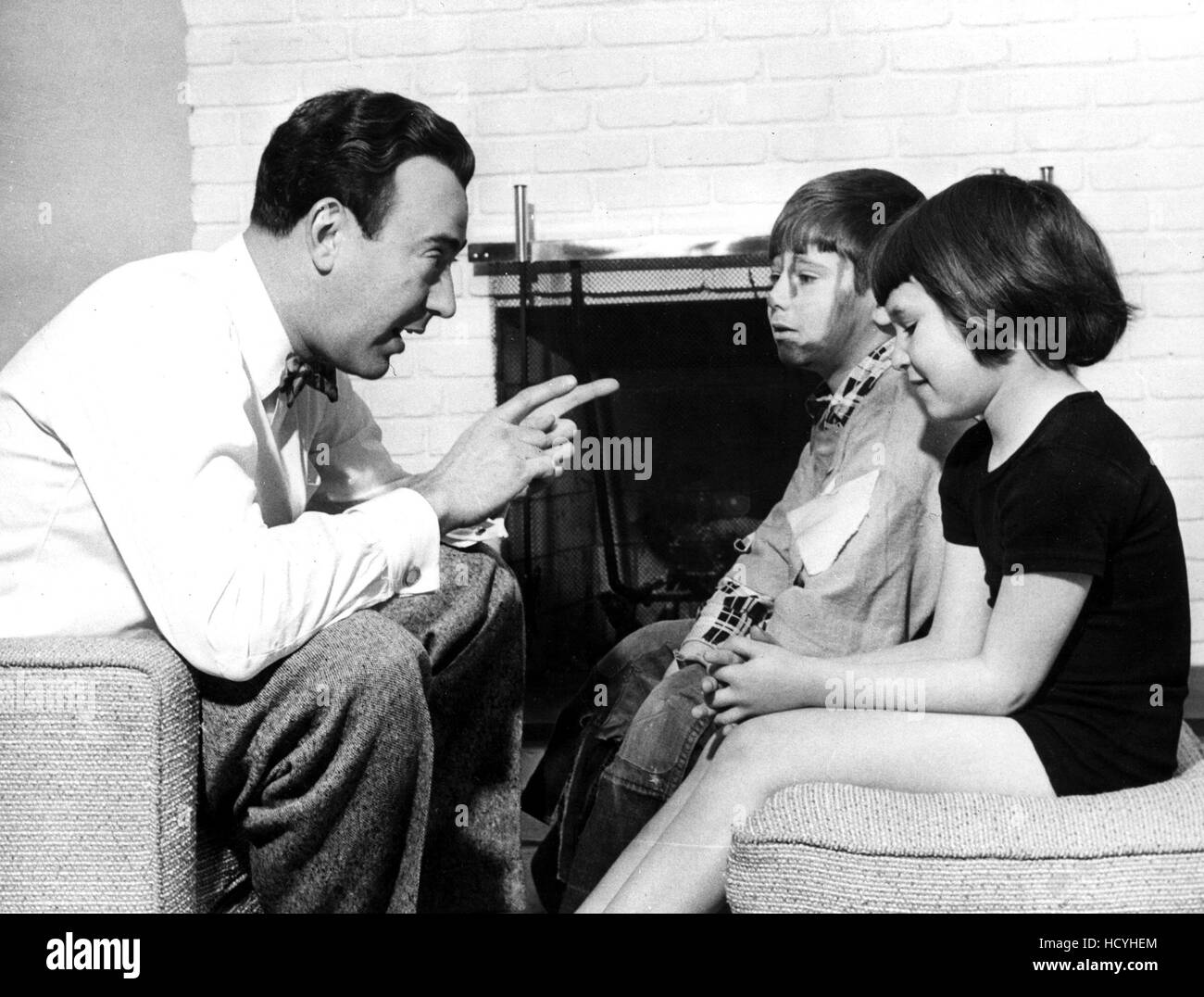 Carl Reiner with son Rob Reiner and daughter Sylvia Reiner. Stock Photo