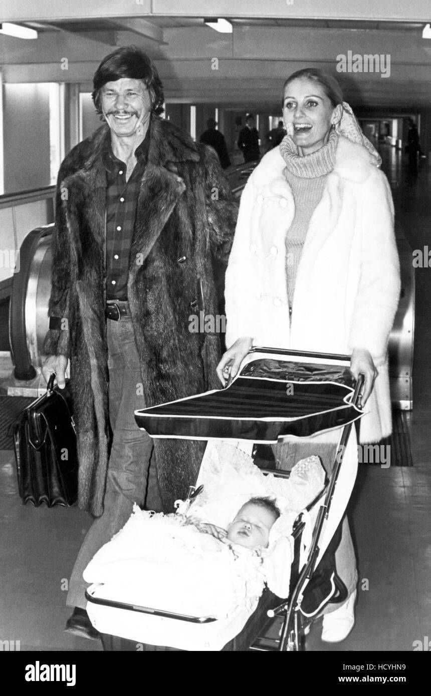 Ecstatic parents CHARLES BRONSON and JILL IRELAND with their new baby ...