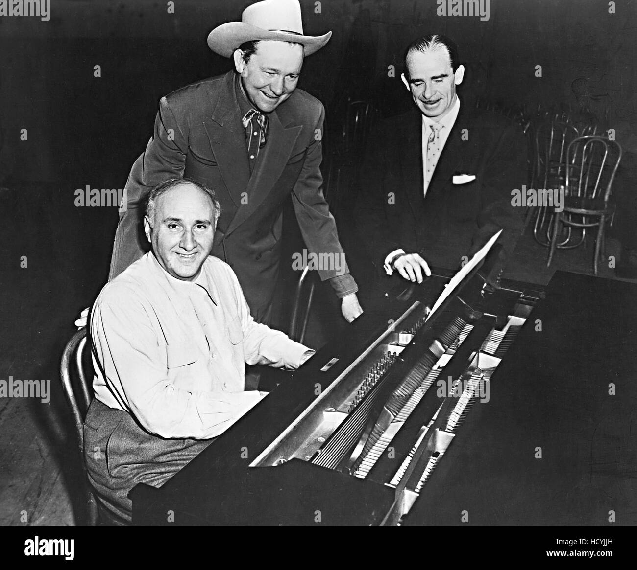HIGH NOON: Dimitri Tiomkin (at piano), Ned Washington (wrote the lyrics ...
