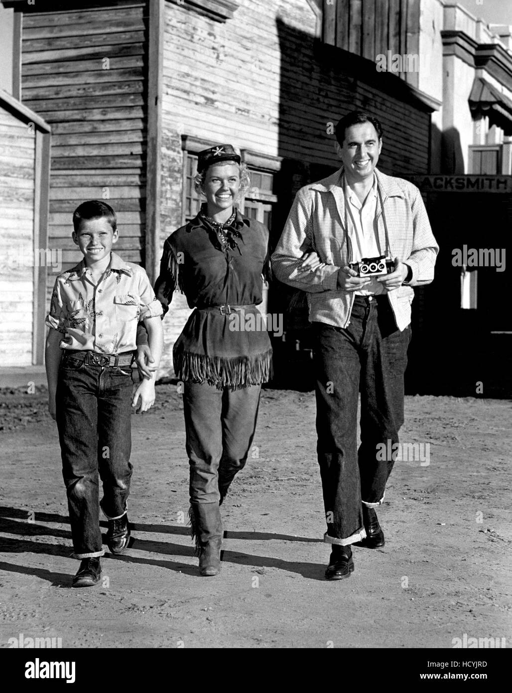 TERRY MELCHER with mom DORIS DAY and dad MARTIN MELCHER on the set of