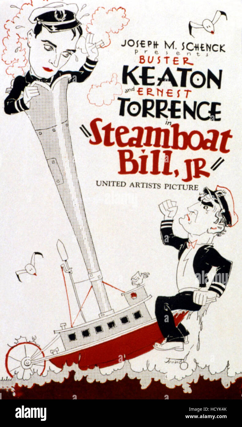 STEAMBOAT BILL, JR., Poster Art, Buster Keaton, 1928 Stock Photo Alamy