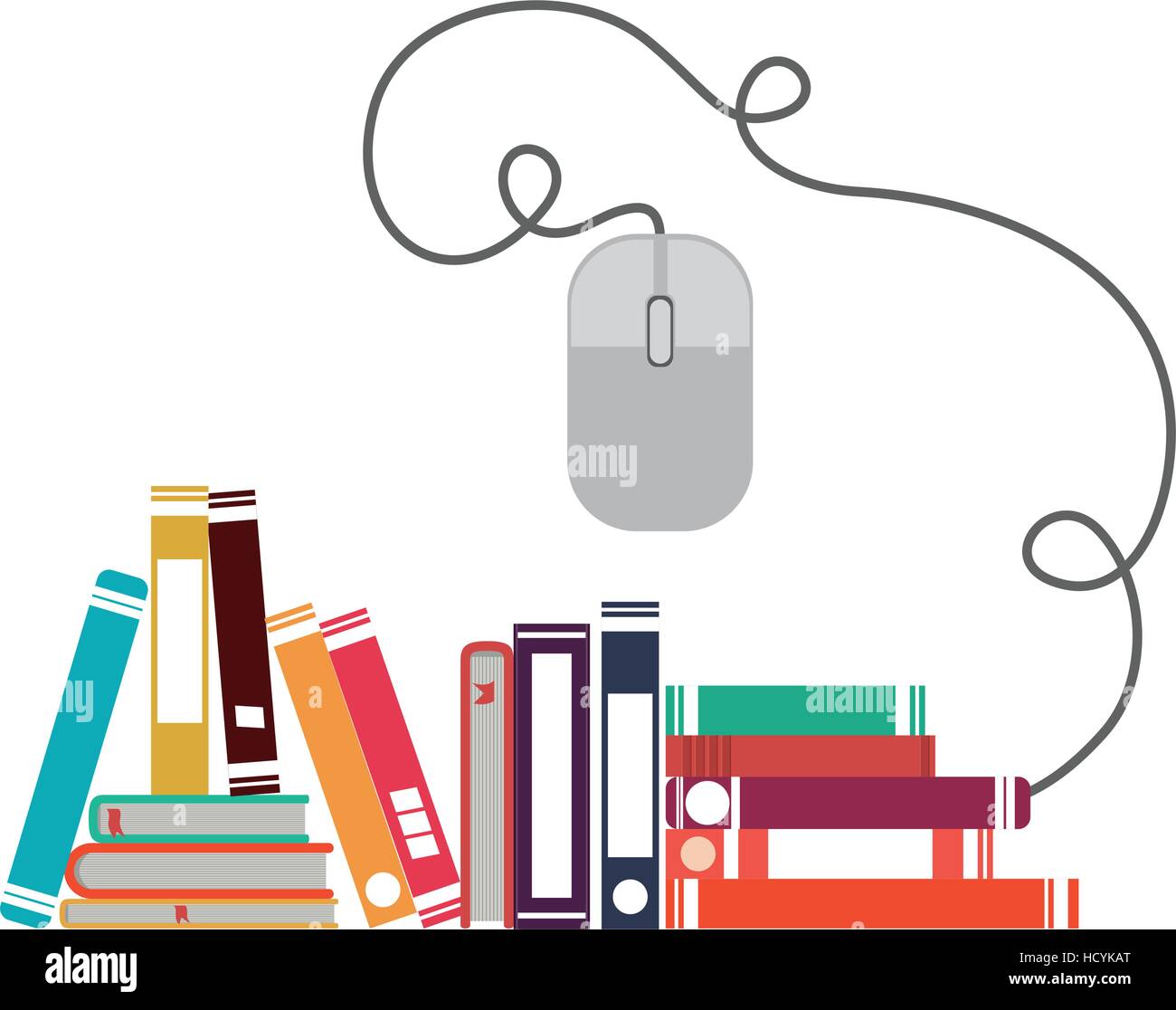 Ebook and mouse icon. Download elearning reading and electronic theme ...
