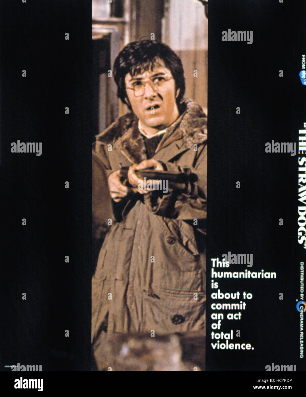 STRAW DOGS Dustin Hoffman poster Art 1971 Stock Photo Alamy