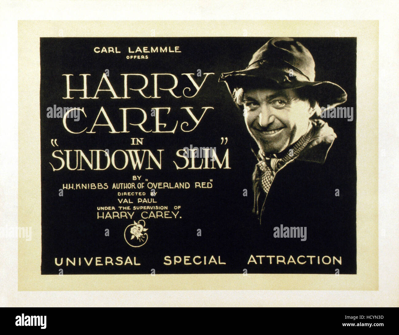 SUNDOWN SLIM, US lobbycard, Harry Carey, 1920 Stock Photo - Alamy