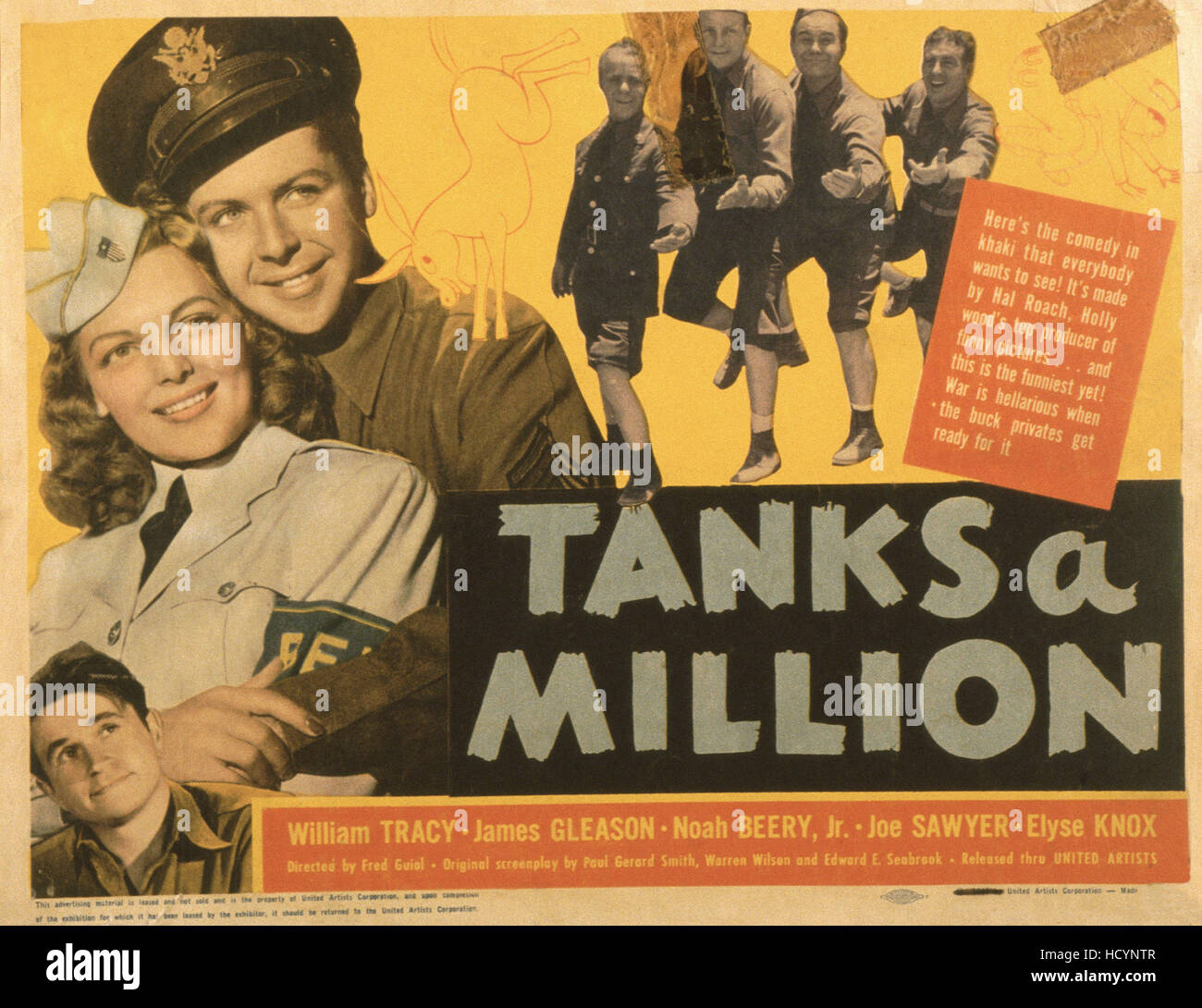 TANKS A MILLION, US poster, left from top William Tracy, Elyse Knox