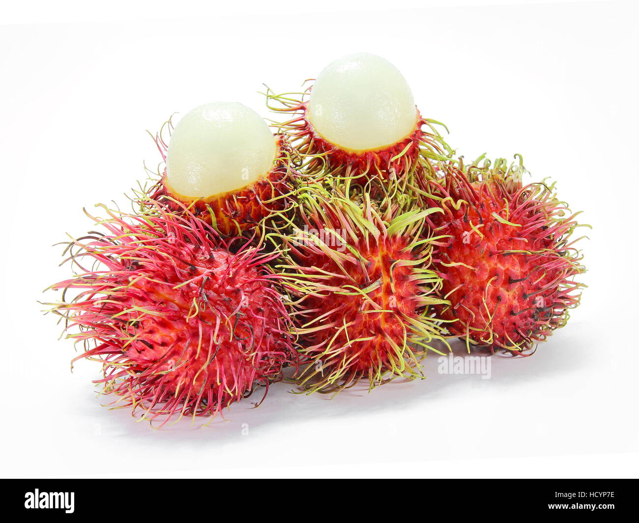 Closed up Rambutan fruit isolated on white background Stock Photo - Alamy