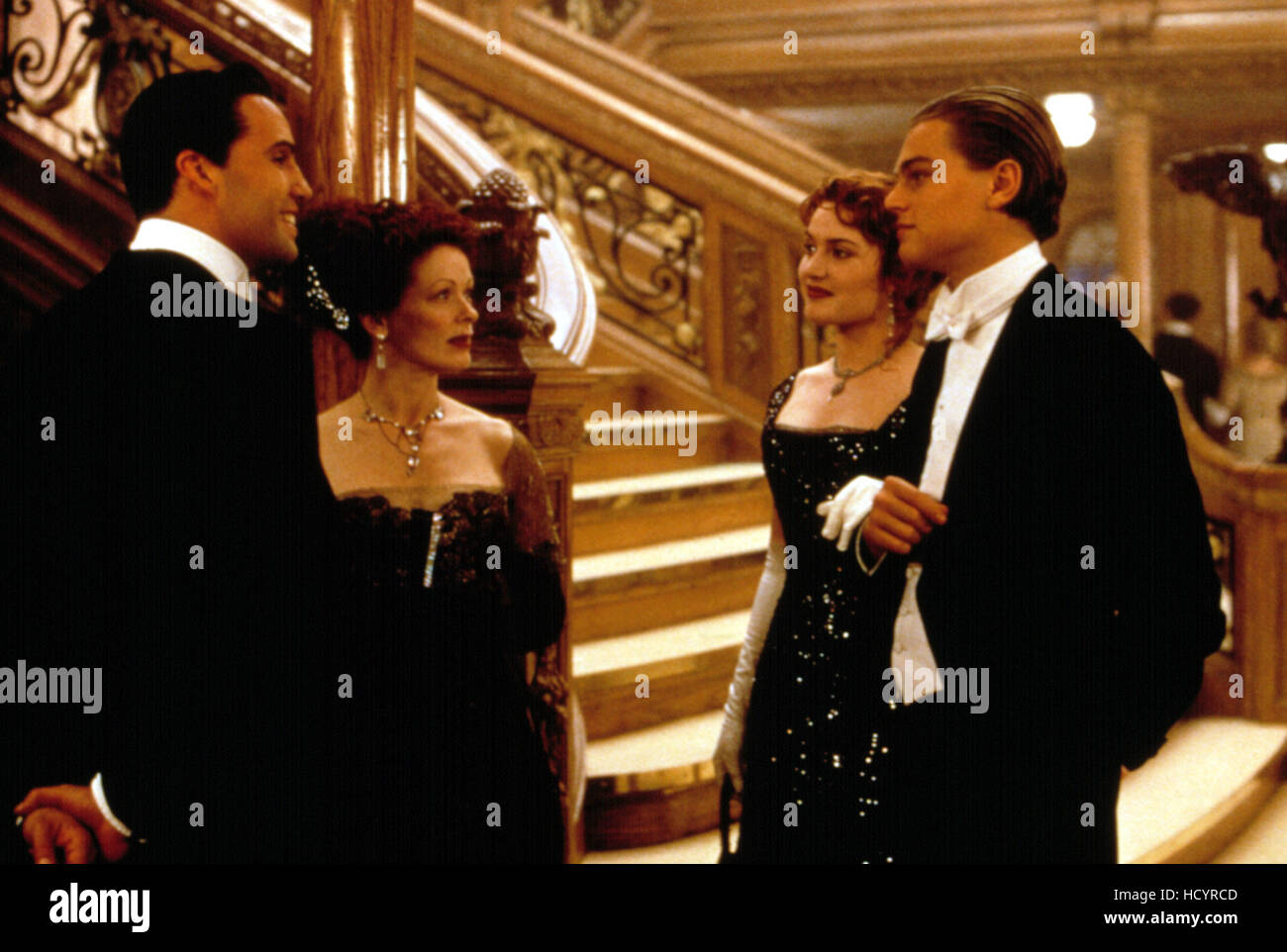 TITANIC, Billy Zane, Frances Fisher, Kate Winslet, Leonardo Di Caprio,  1997, TM \u0026 Copyright (c) 20th Century Fox Film Corp. All Stock Photo - Alamy, image size:1300x962