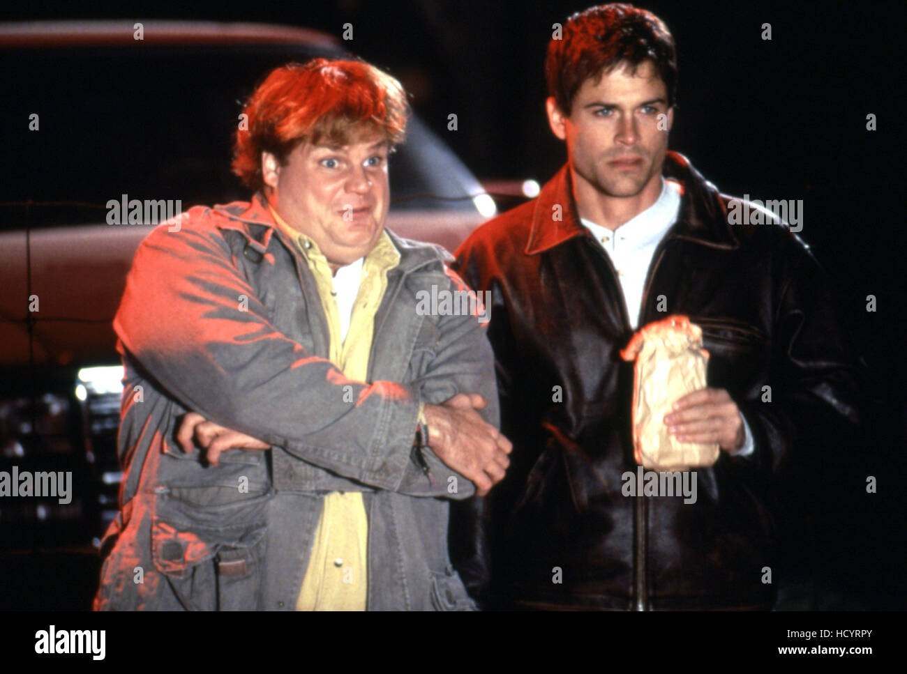 TOMMY BOY, Chris Farley, Rob Lowe, 1995, (c)Paramount Pictures/courtesy