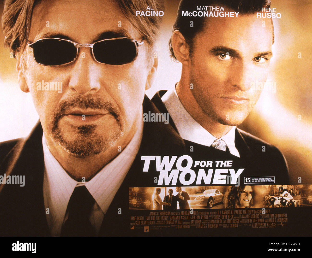 TWO FOR THE MONEY, US lobbycard, from left Al Pacino, Matthew McConaughey, 2005. ©Universal