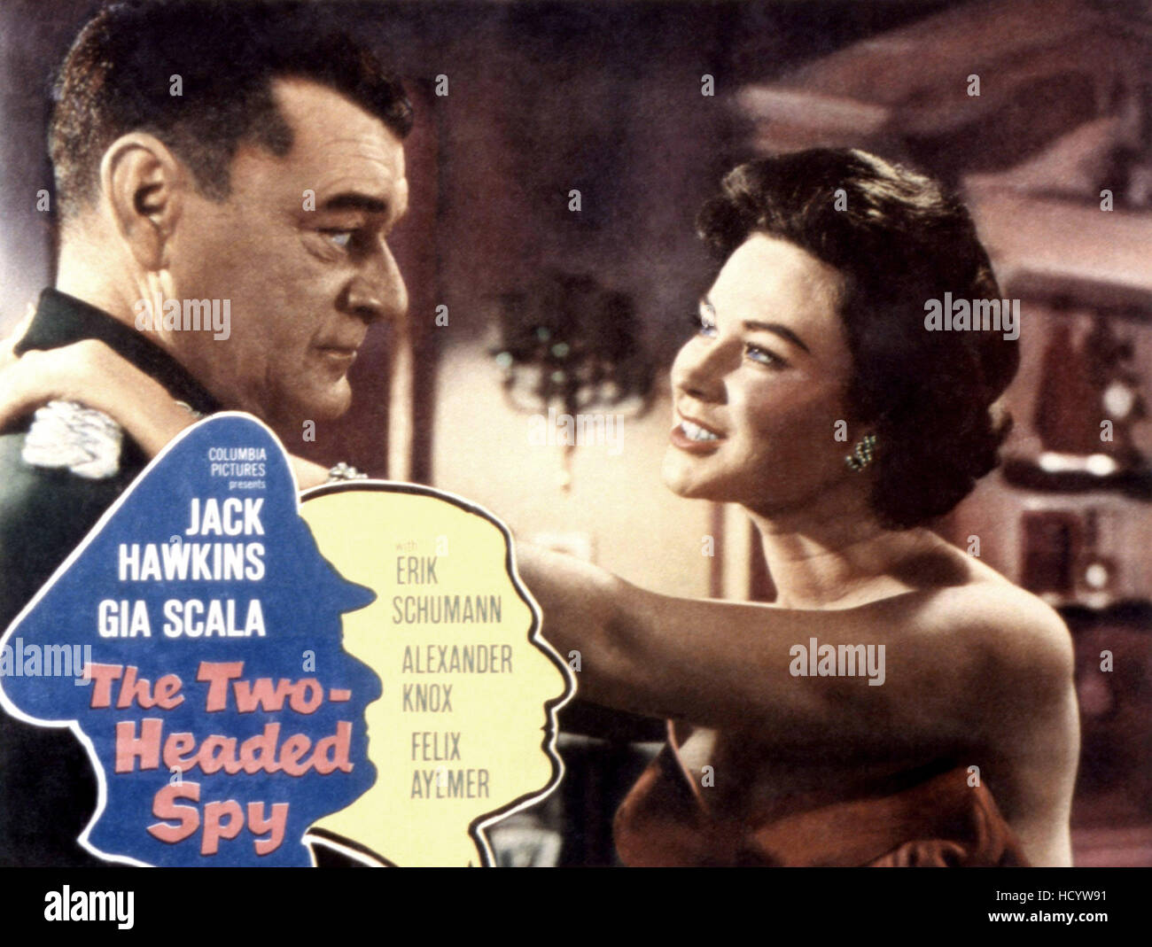 THE TWO-HEADED SPY, Jack Hawkins, Gia Scala, 1958 Stock Photo