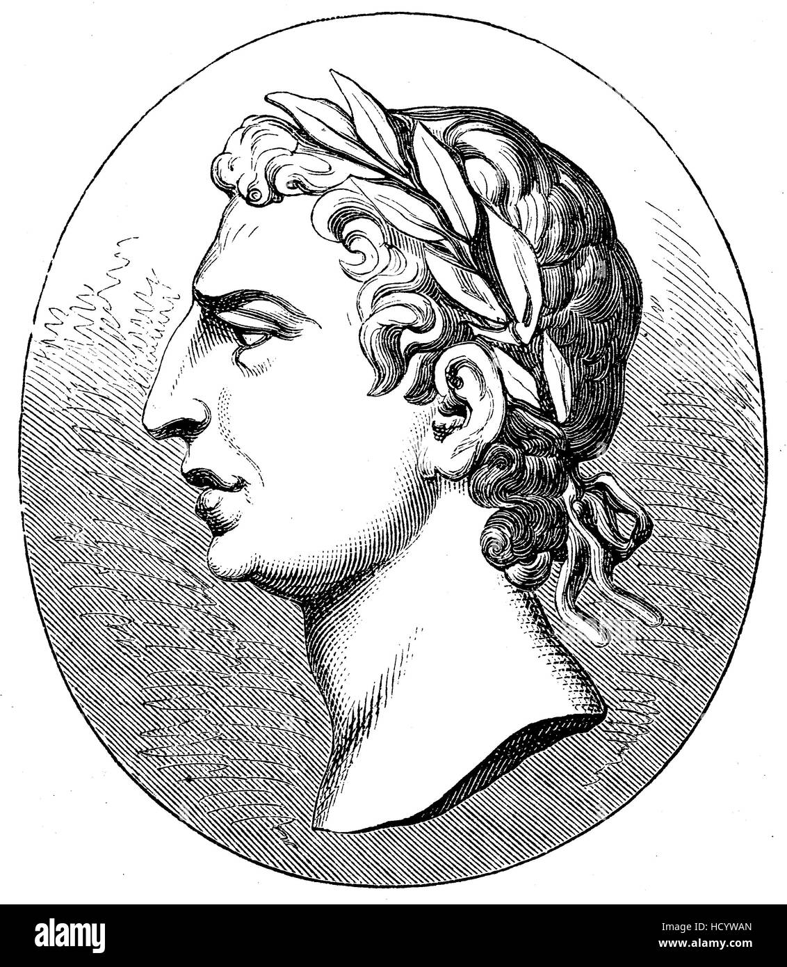 Marcus Porcius Cato Uticensis, 95 BC - 46 BC, Cato the Younger, a politician and statesman in the late Roman Republic, the story of the ancient Rome, roman Empire, Italy Stock Photo