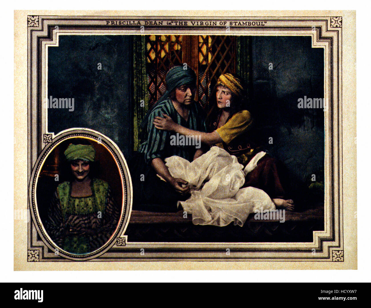 THE VIRGIN OF STAMBOUL, US lobbycard, Priscilla Dean (right), 1920