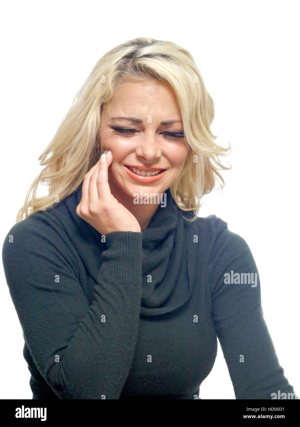 Woman with tooth ache Stock Photo