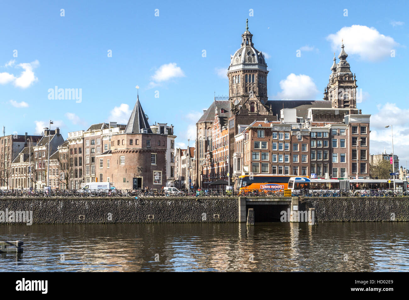 Amsterdam city panorama Stock Photo