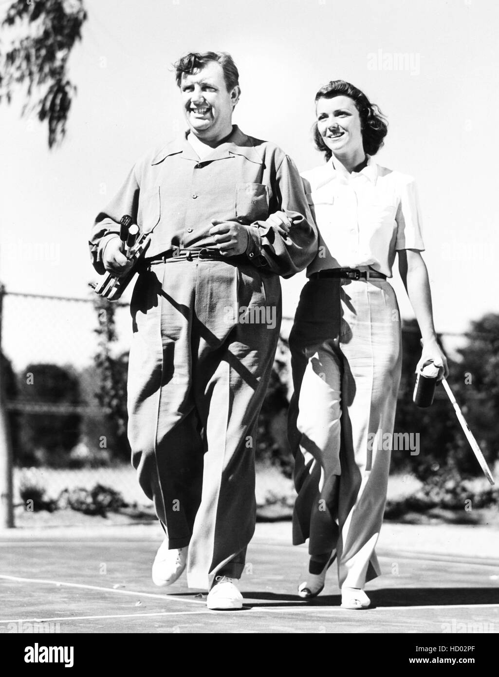 From left: Andy Devine, Dorothy Devine on the badminton court, 1940 Stock  Photo - Alamy