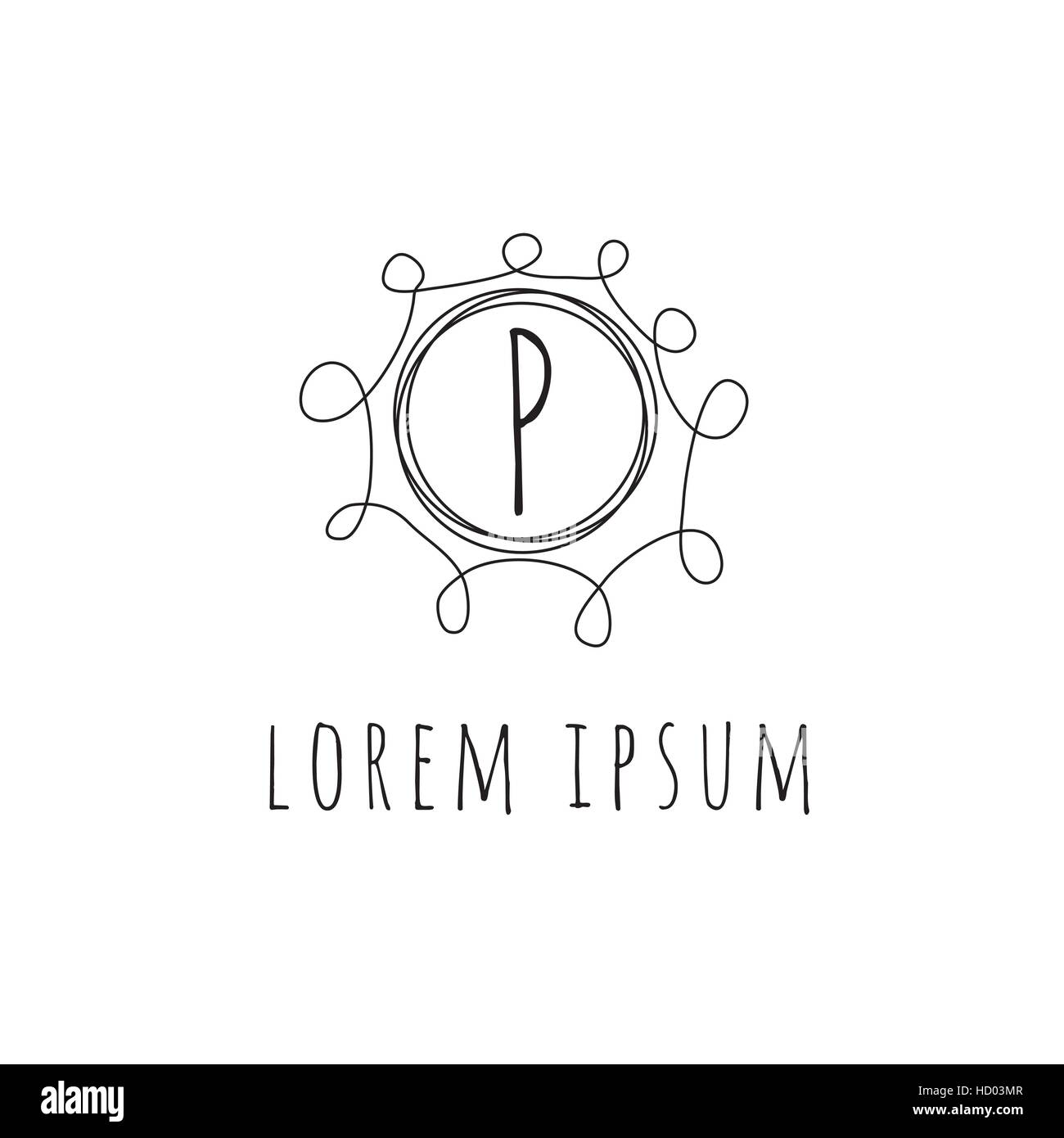 p letter design