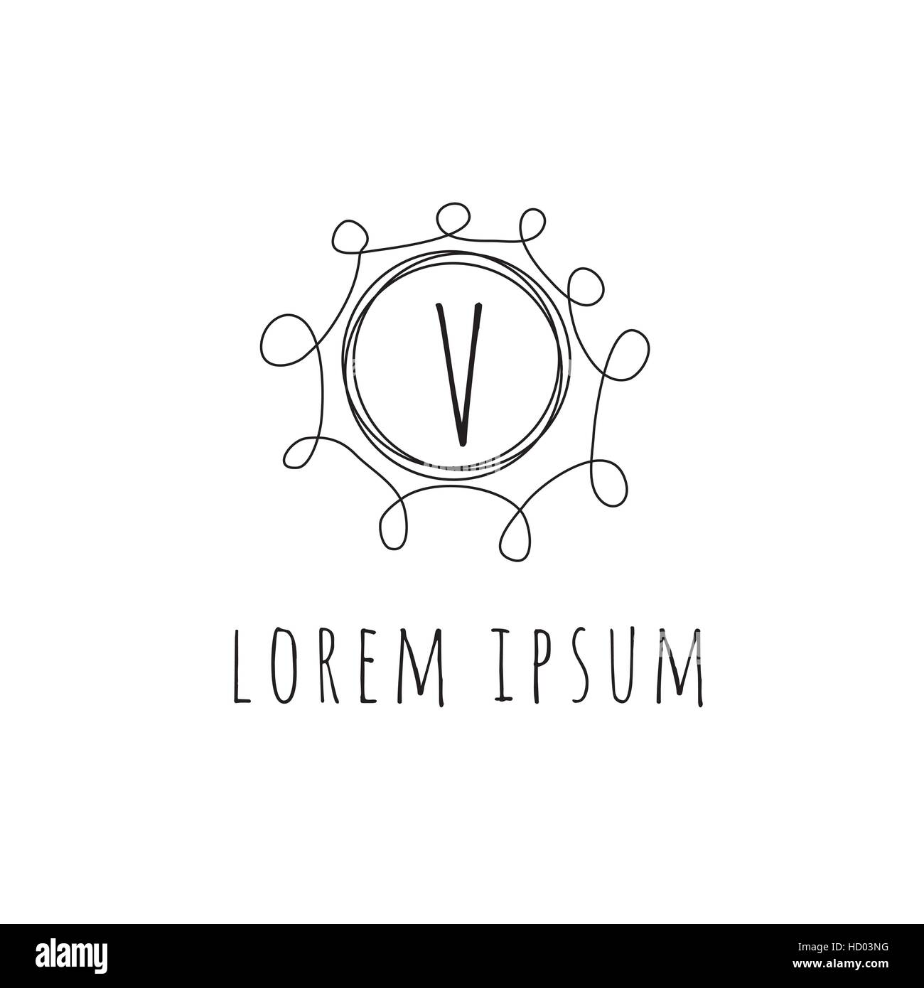 V letter vector logo design template Stock Vector Image & Art - Alamy