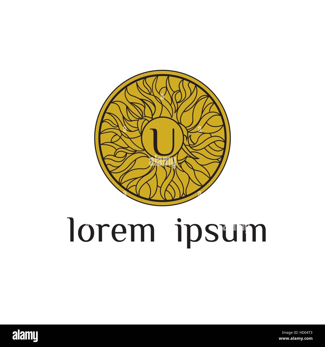 U letter vector logo design template. Geometric monogram (sign, symbol ...