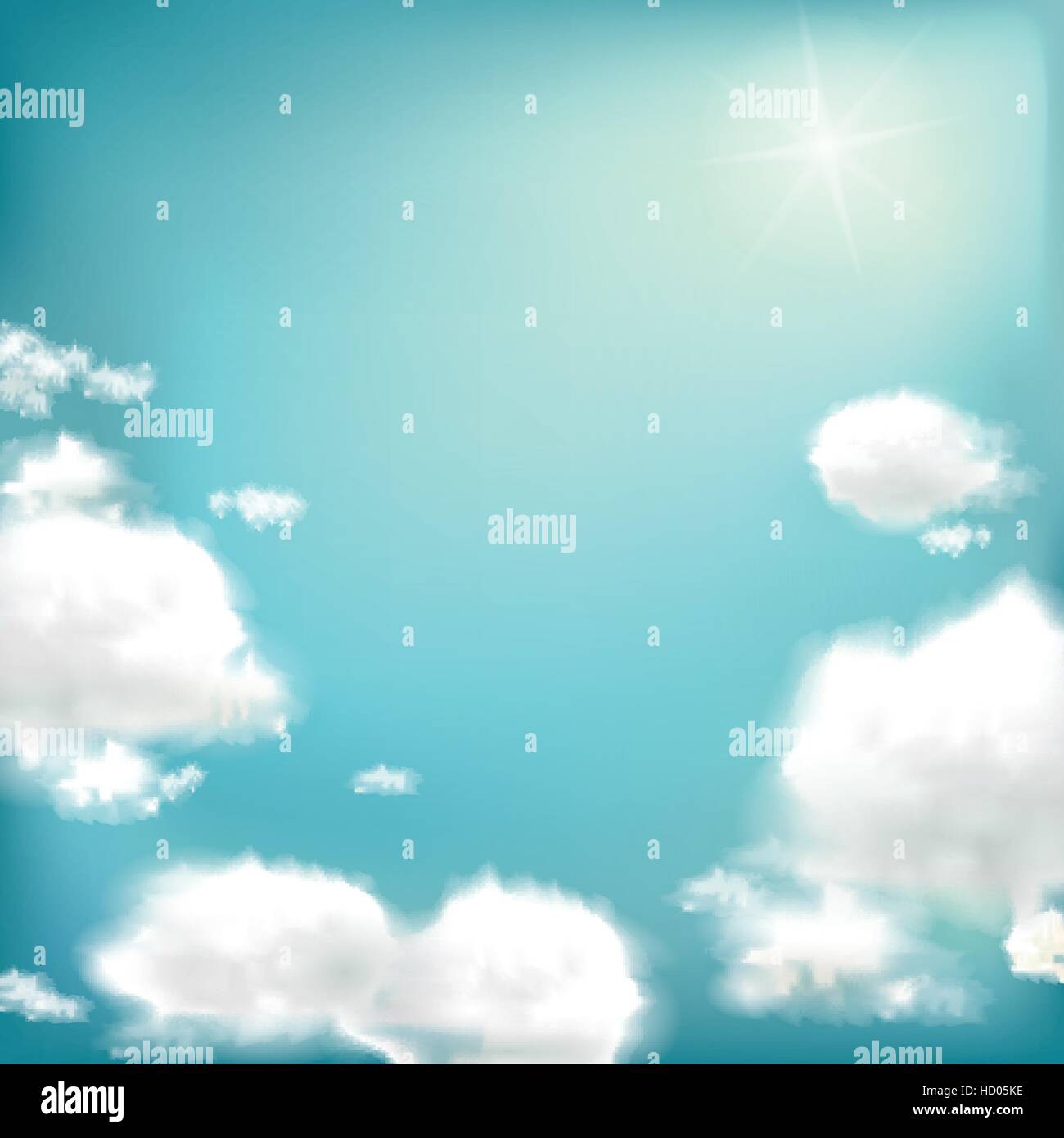 blue sky with clouds background in great weather Stock Vector Image ...
