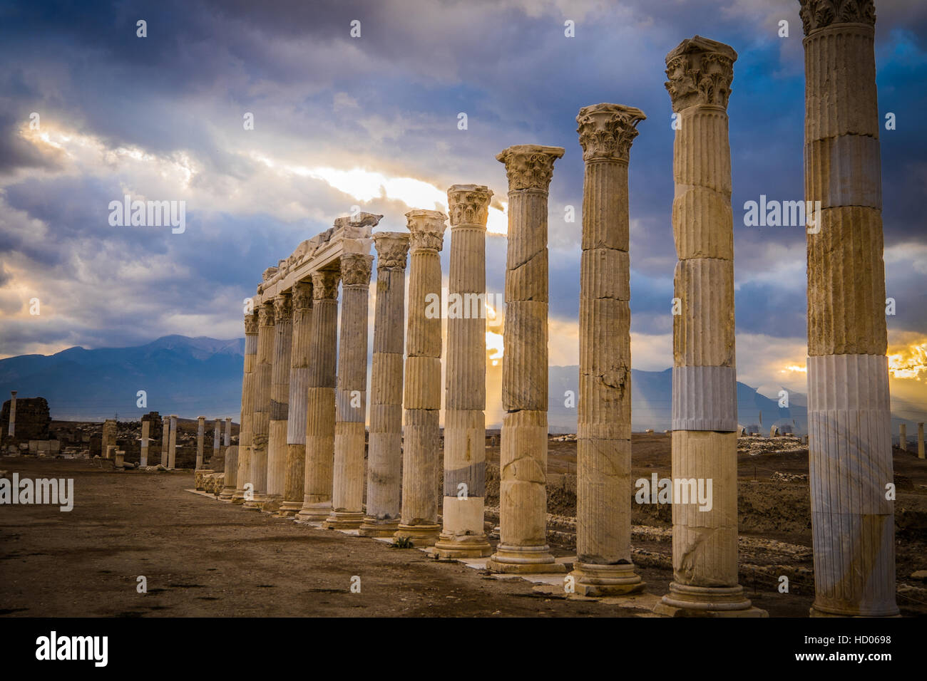 laodekia, Laodikeia, pamukkale, denizli, turkey, ancient city, obelisk, remains Stock Photo