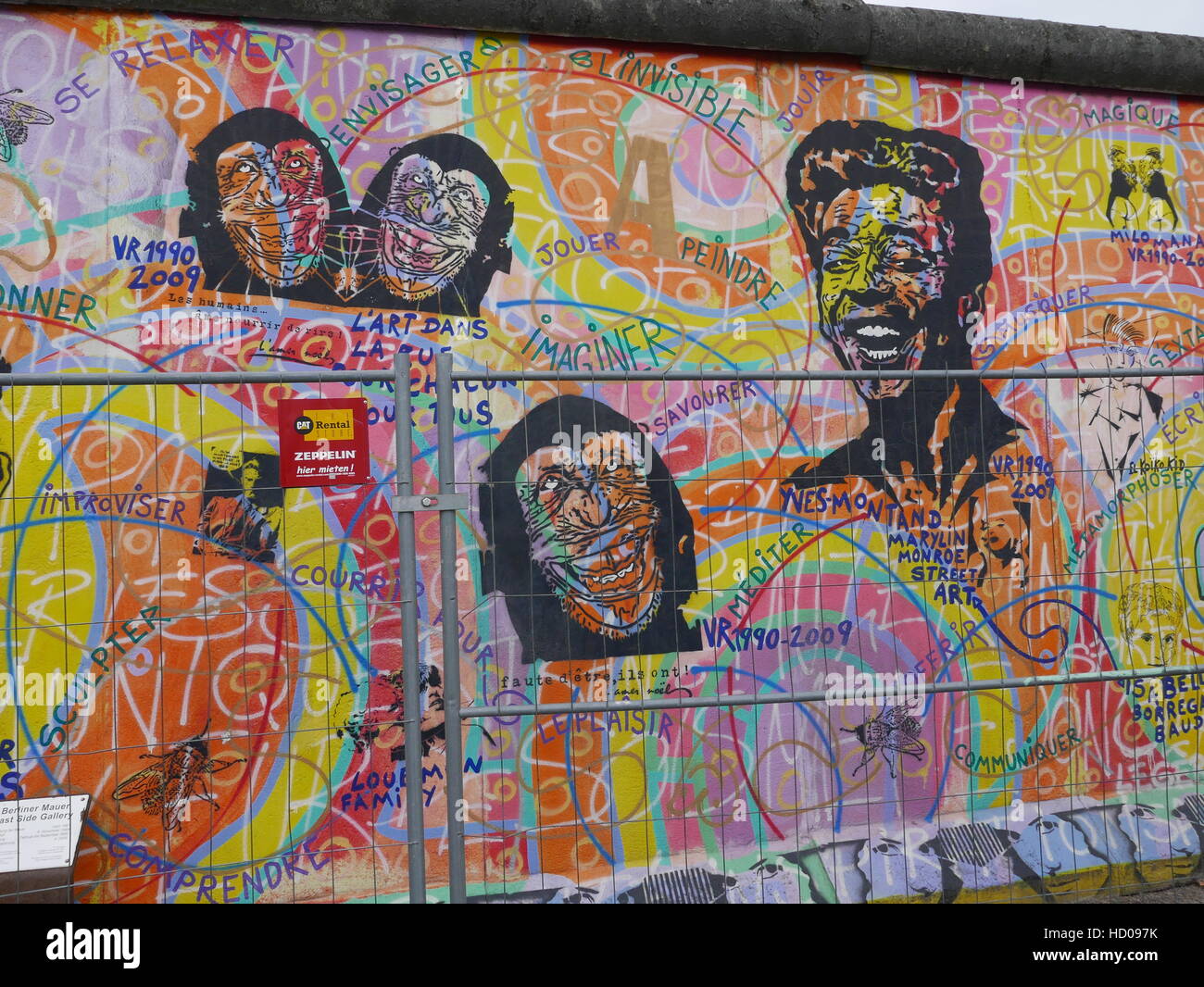 GERMANY Berlin East Side Gallery, mural art on the Berlin Wall. photo