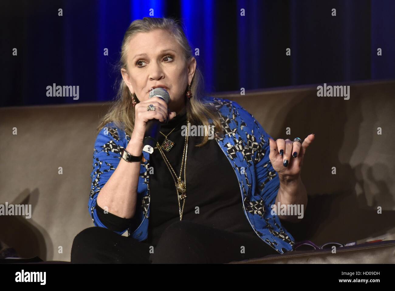 Wizard World Chicago Comic-Con at the Donald E. Stephens Convention Center in Chicago  Featuring: Carrie Fisher Where: Rosemont, Illinois, United States When: 21 Aug 2016 Stock Photo