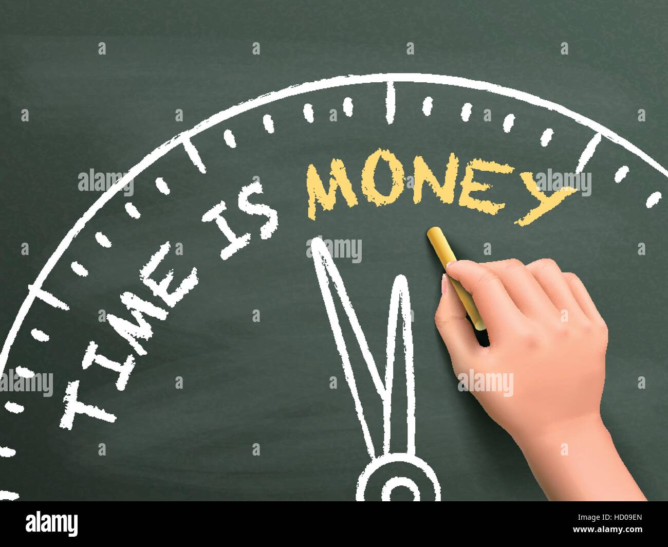 Clock hand money Stock Vector Images - Alamy