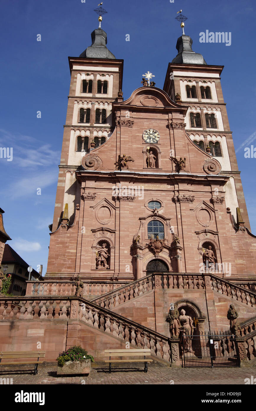 minster, kloster amorbach abbey, amorbach, miltenberg district, lower