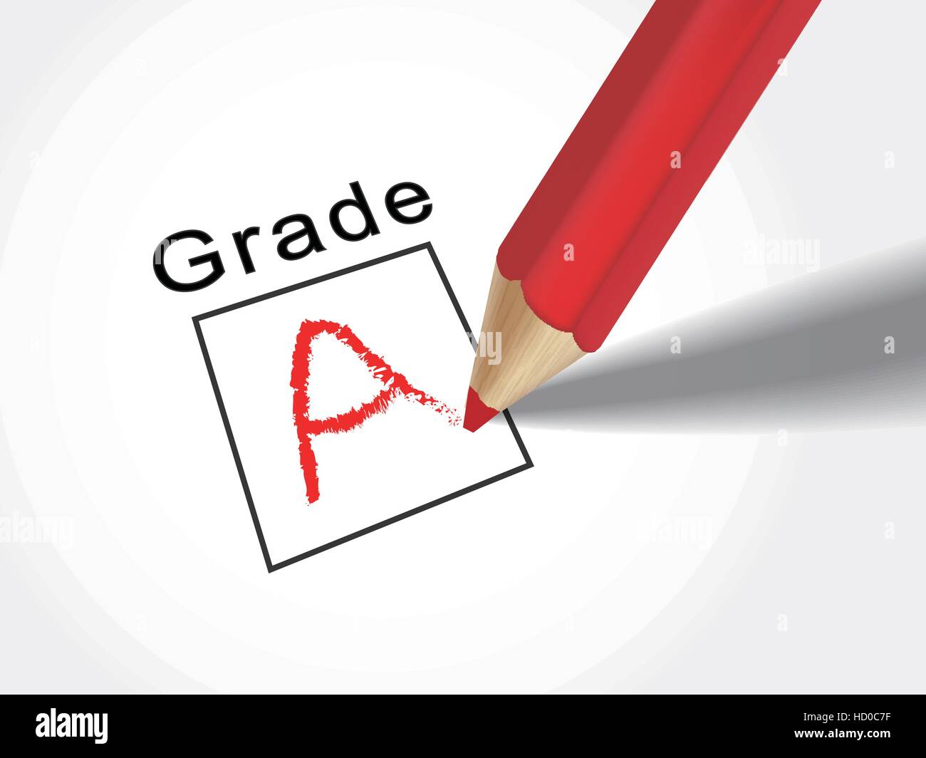 Grading paper red pen Stock Vector Images Alamy