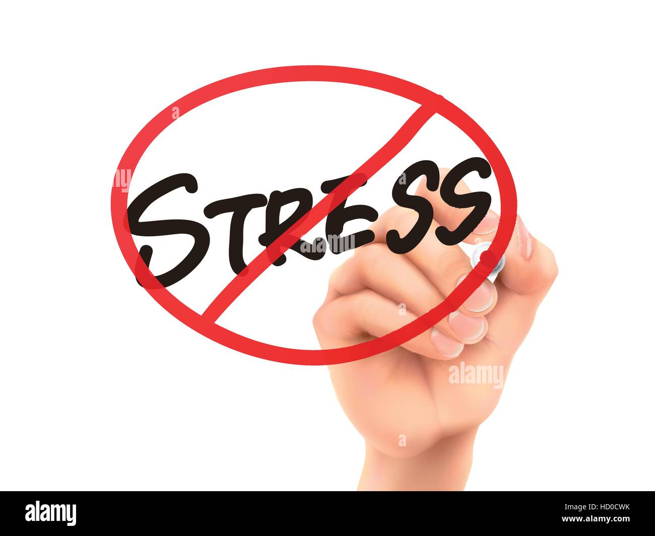 no stress words written by hand on a transparent board Stock Vector Image & Art Alamy