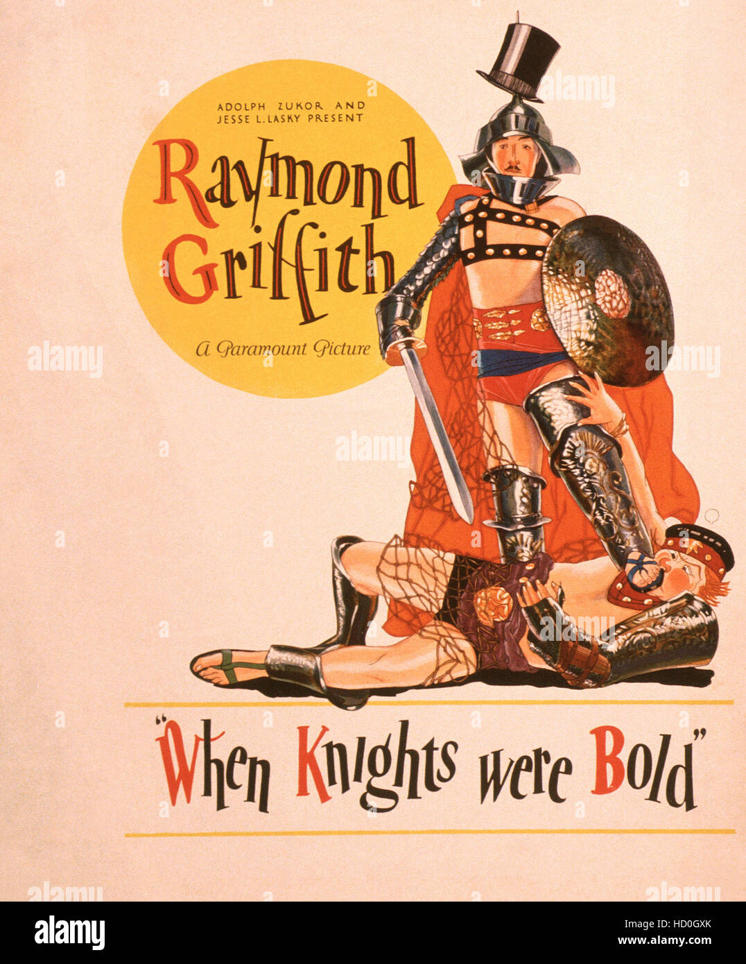 WHEN KNIGHTS WERE BOLD, US poster art, Raymond Griffith, 1925