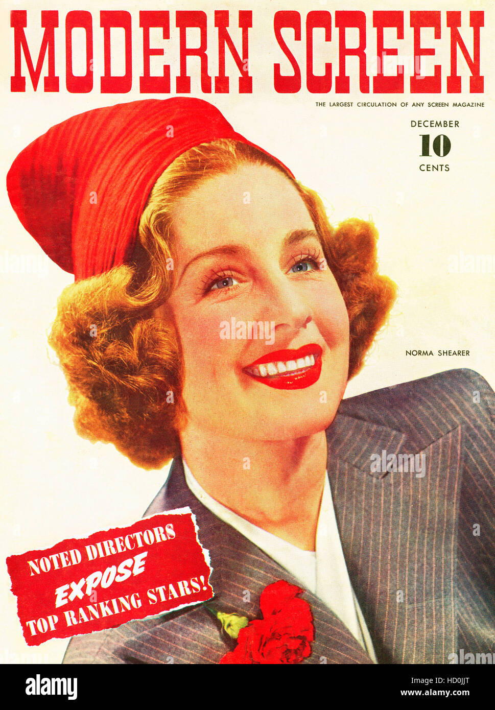 Norma Shearer, Modern Screen magazine cover, December 1940 Stock Photo