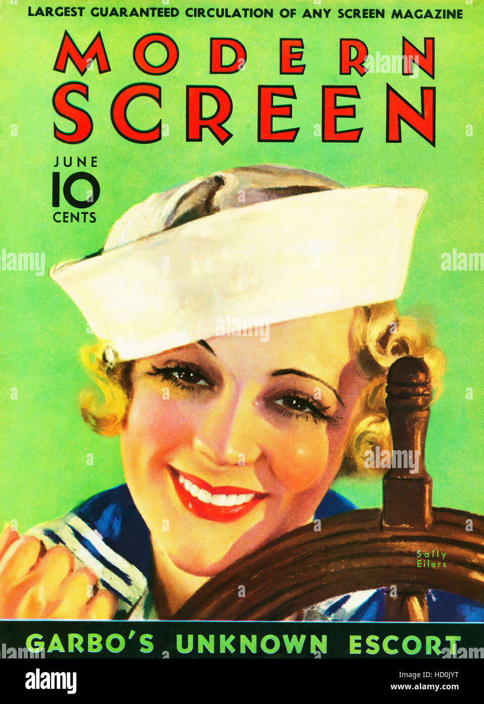 Sally Eilers, Modern Screen magazine cover, June 1933 Stock Photo Alamy
