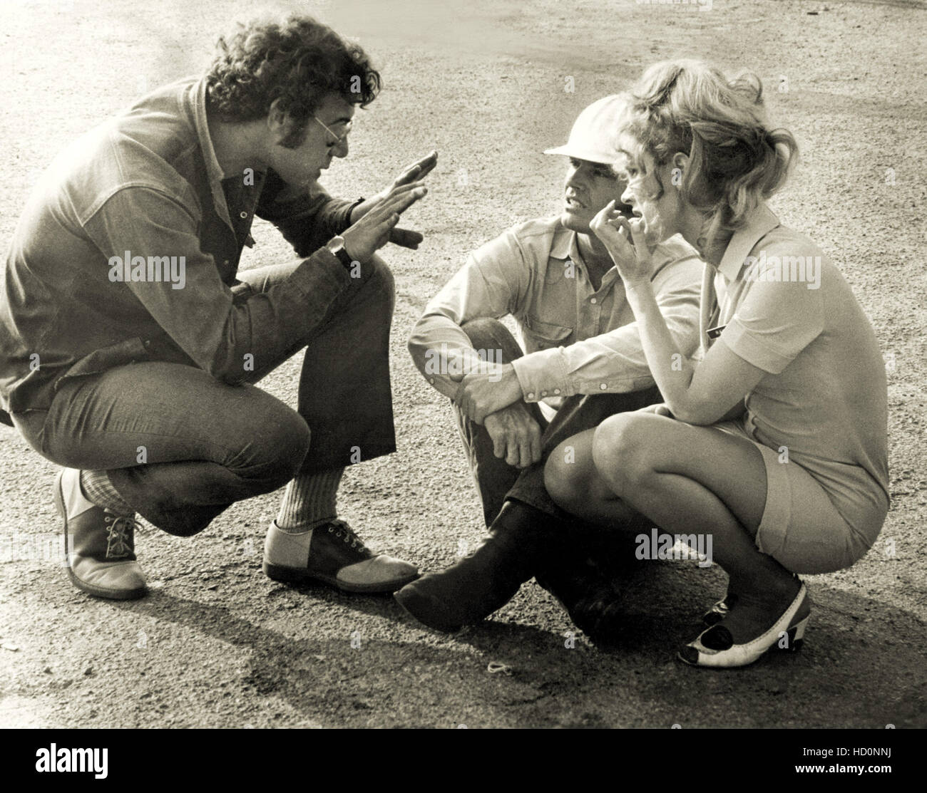 FIVE EASY PIECES, Director Bob Rafelson with stars Jack Nicholson and ...