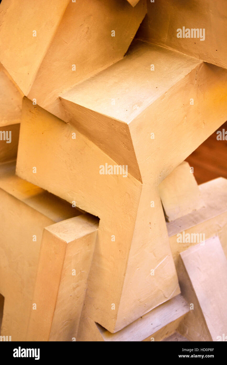 Wooden geometrical structure. Stock Photo