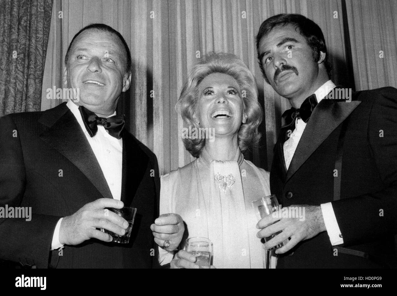 FRANK SINATRA, DINAH SHORE and BURT REYNOLDS at the Friar's Roast for