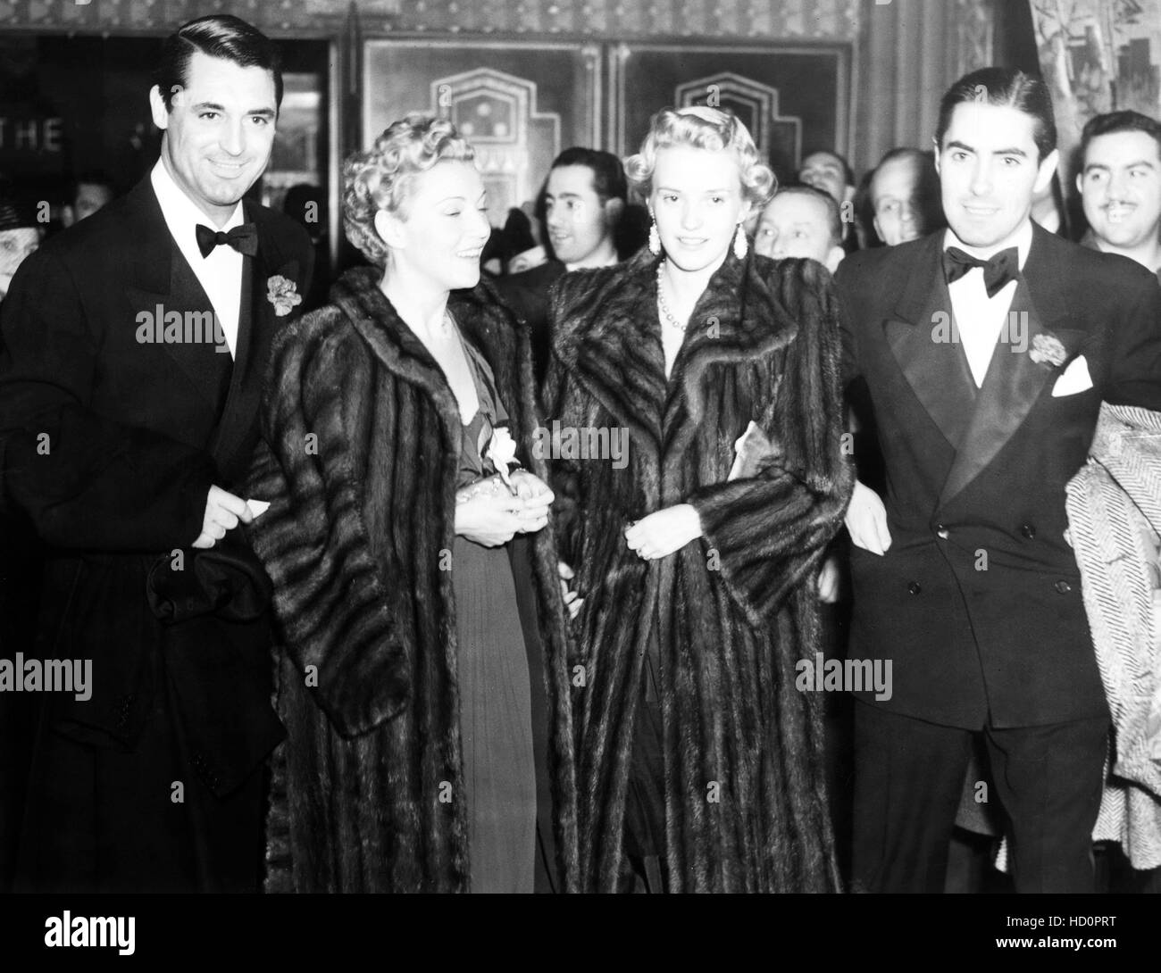 From Left Cary Grant Annabella Phyllis Brooks Tyrone Power At The 